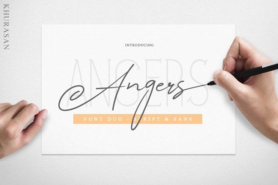 Angers Signature Script Font sample