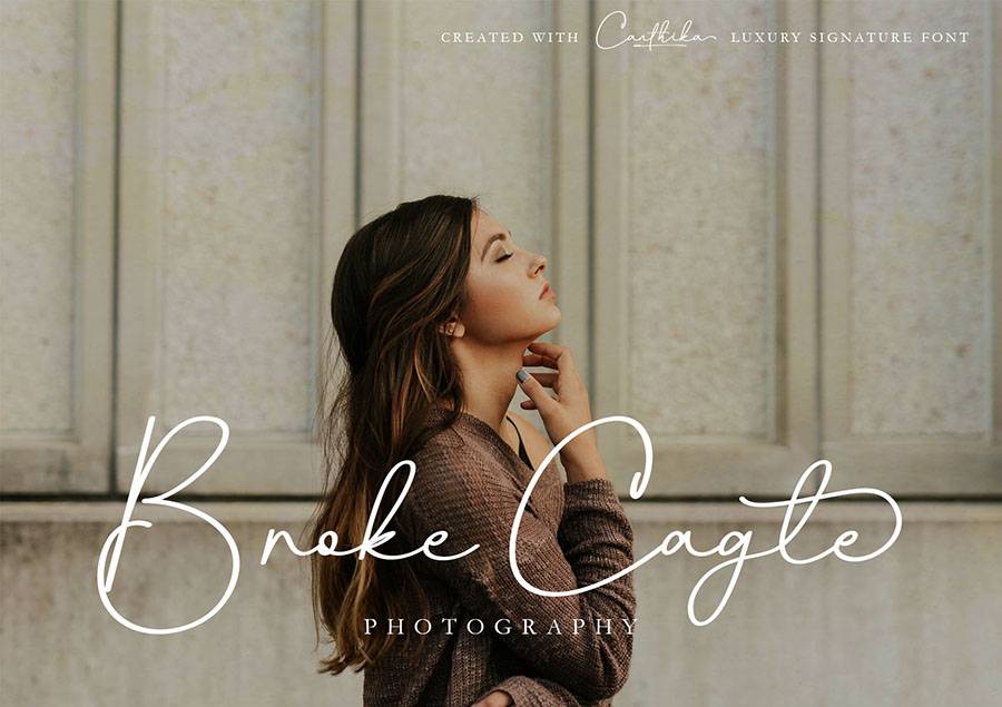Canthika Stylish Signature Font sample