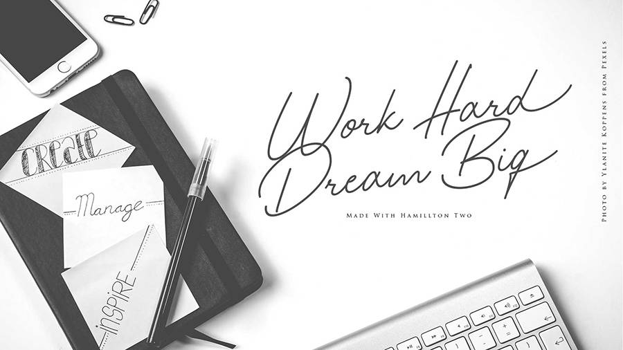 Hamillton Signature Font Demo sample