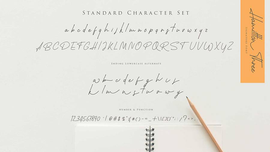 Hamillton Signature Font Demo sample