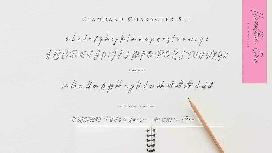 Hamillton Signature Font Demo sample