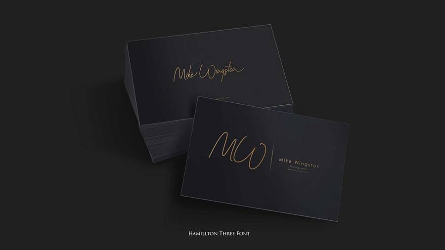 Hamillton Signature Font Demo sample