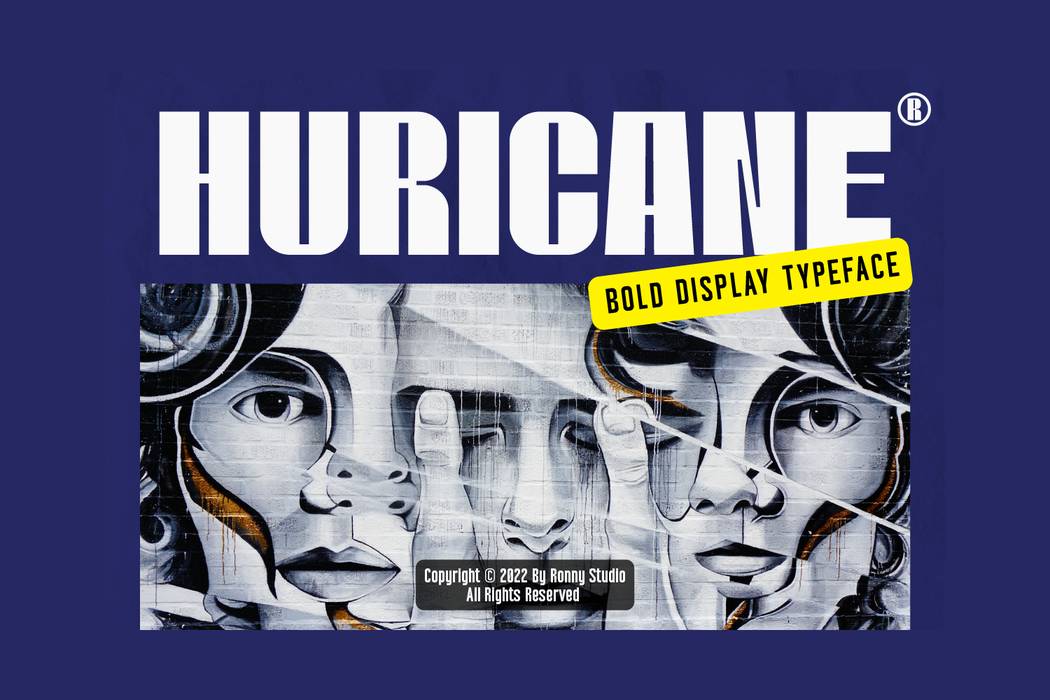 Huricane Font sample