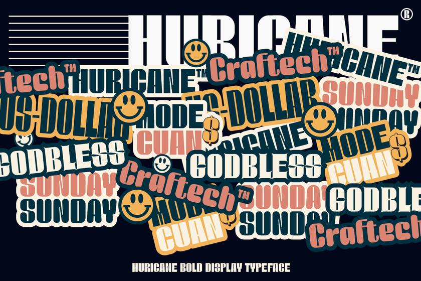 Huricane Font sample