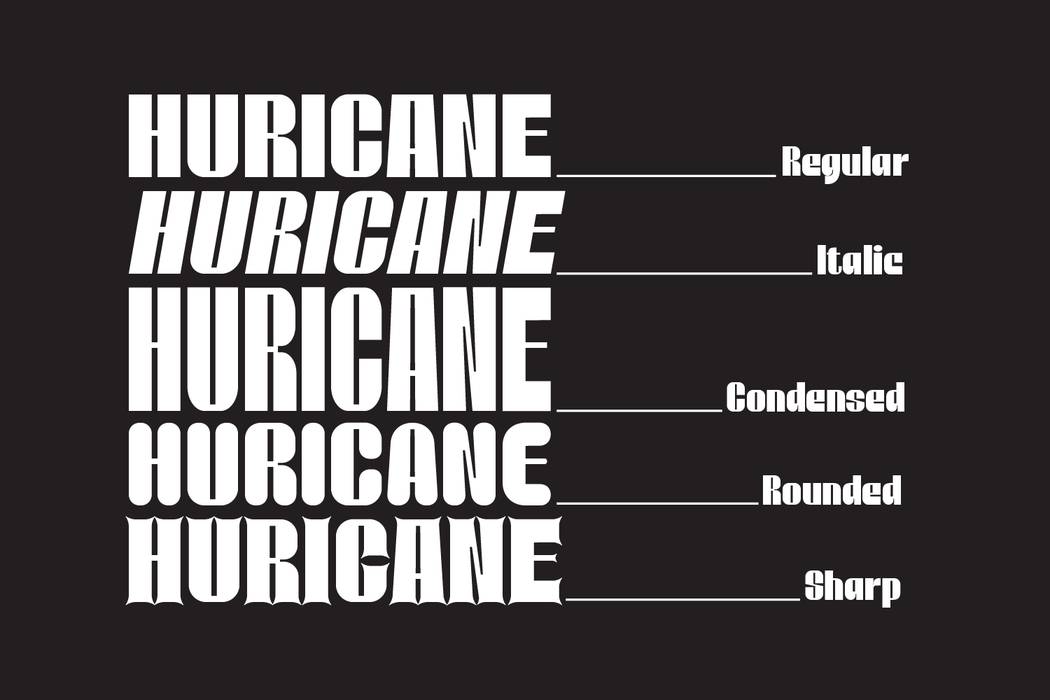 Huricane Font sample