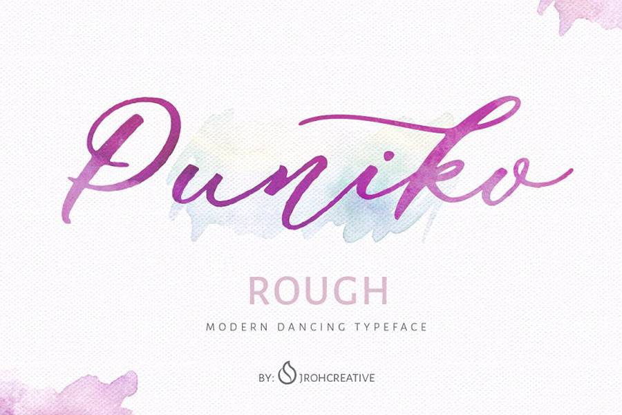 Puniko Rough Script Demo sample
