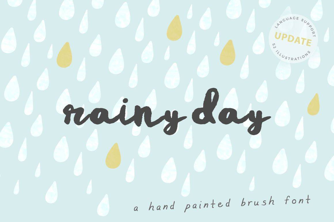 Rainy Day Brush Font sample