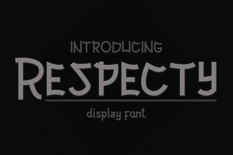 Respecty Display Font Demo sample