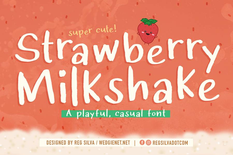 Strawberry Milkshake Font Demo sample