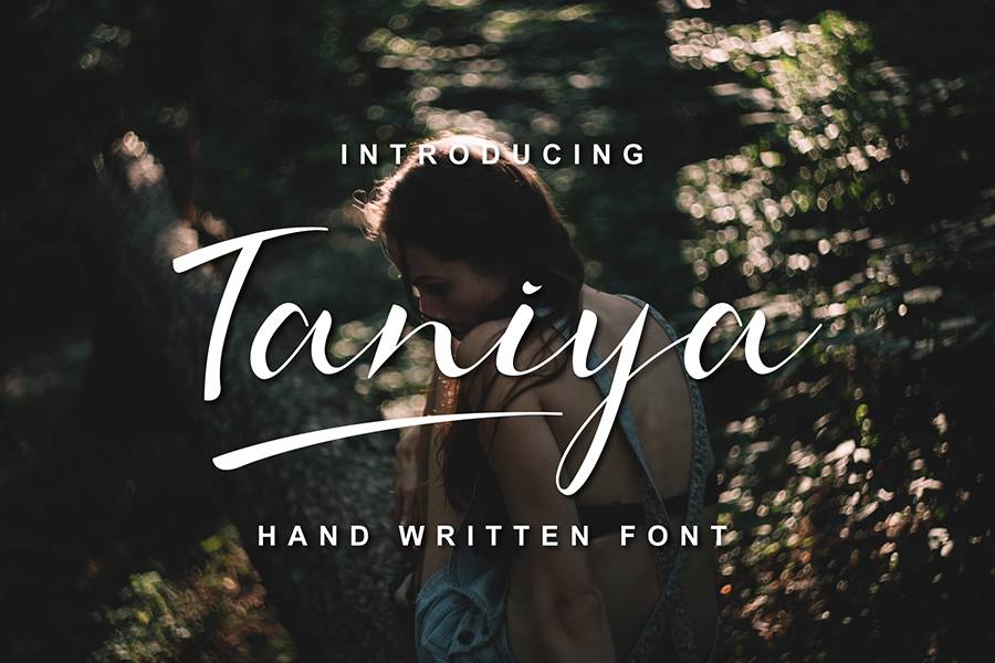 Taniya Handwritten Font Demo sample