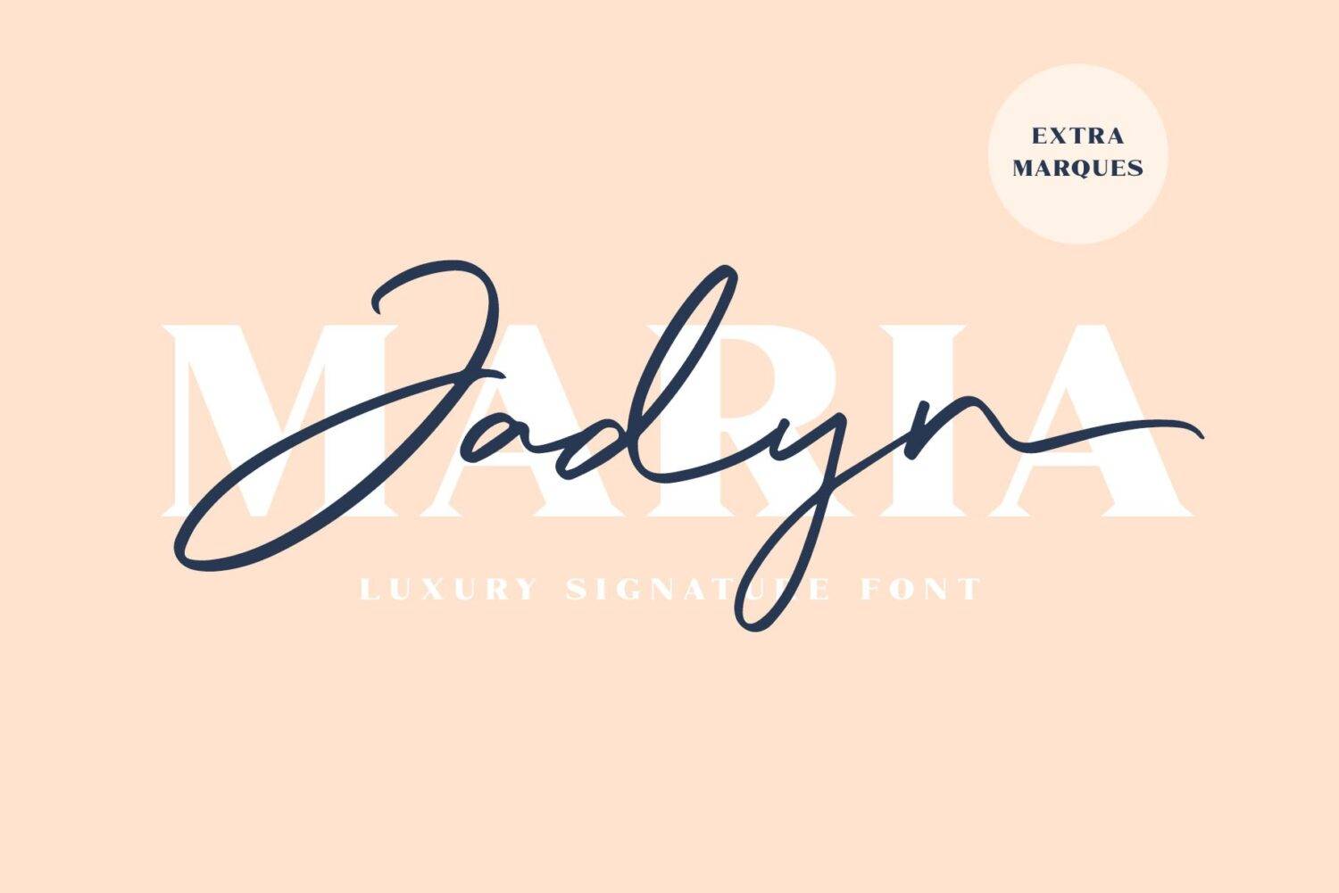 Jadyn Maria Luxury Font sample