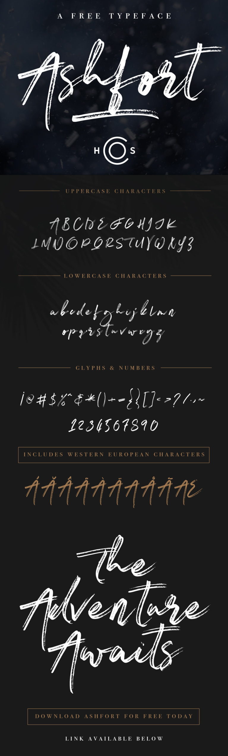 Free Ashfort Brush Font