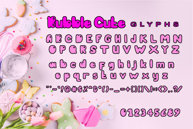 girly bubble fonts