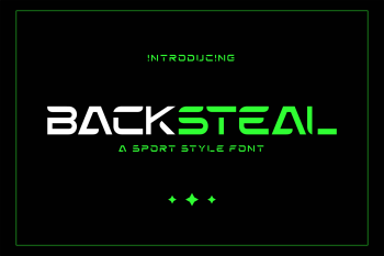 Backsteal Free Font