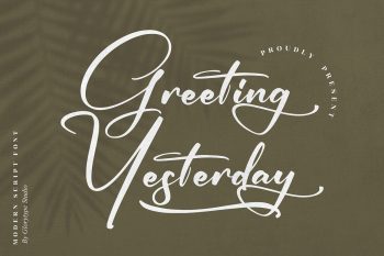 Greeting Yesterday Free Font