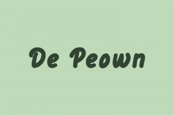 De Peown Free Font